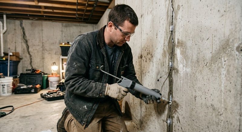 Basement Crack Repair in Madison, CT