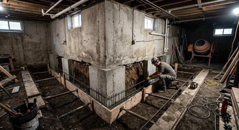 Basement Underpinning in Madison, CT