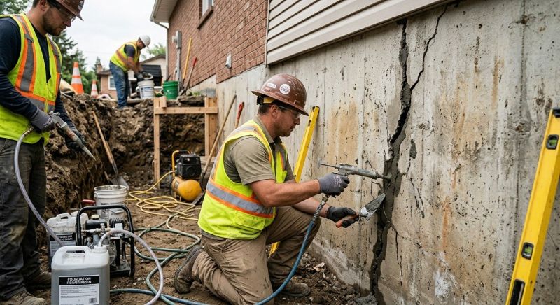Cracked Foundation Repair in Bethany, CT