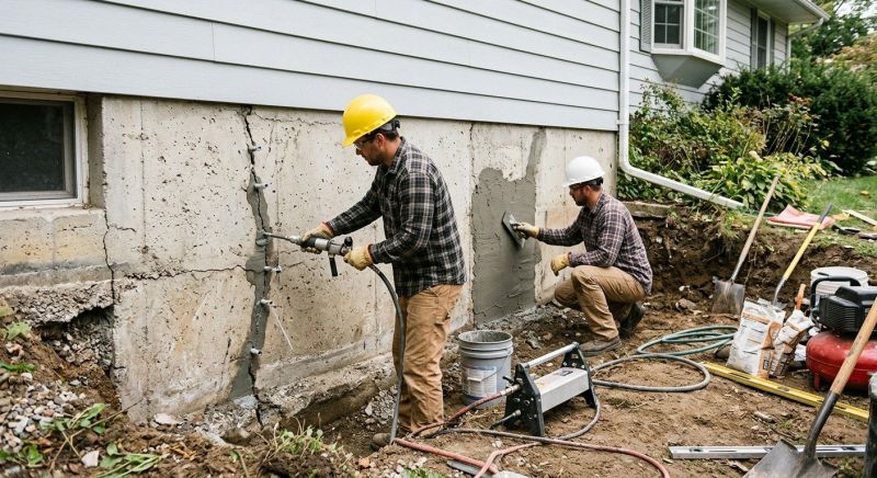 Cracked Foundation Repair in Clinton, CT