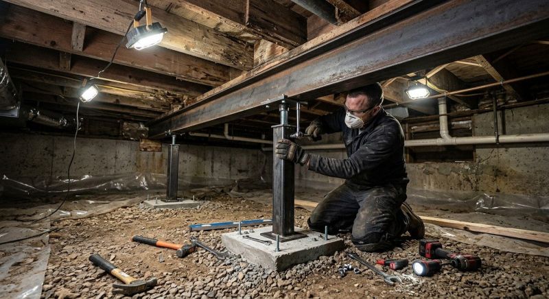 Crawlspace Structural Repair in Madison, CT