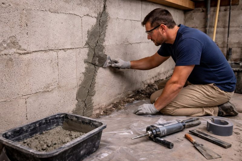 Foundation Crack Repair in Killingworth, CT