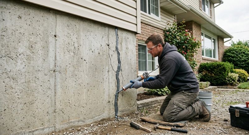 Foundation Crack Sealing in Madison, CT