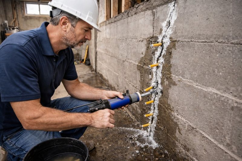 Foundation Crack Sealing in Madison, CT