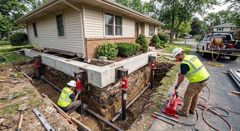 Foundation Jacking in Derby, CT