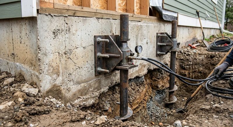 Foundation Pier Leveling in Madison, CT