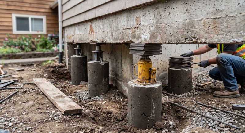 Foundation Pier Leveling in Madison, CT