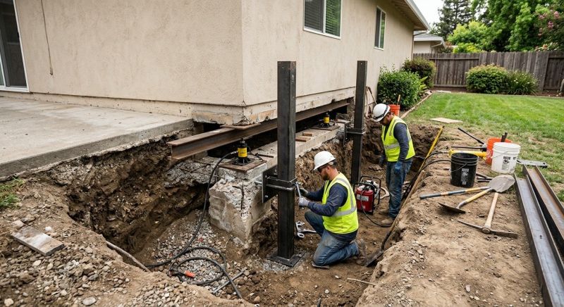 Foundation Pier Repair in Madison, CT
