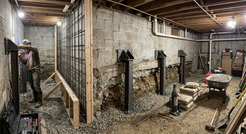 Foundation Stabilizing in Durham, CT
