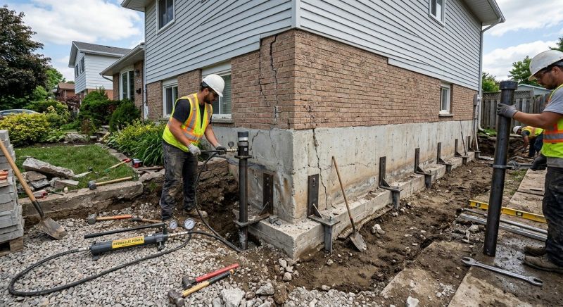 Foundation Stabilizing in East Berlin, CT