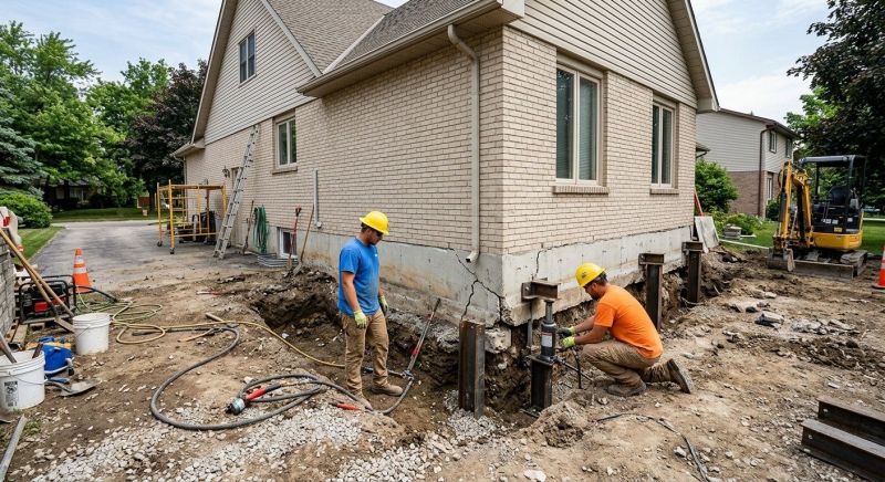 Helical Piers Installation in Madison, CT