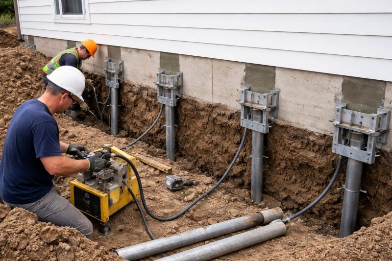 Helical Piers Installation in Madison, CT