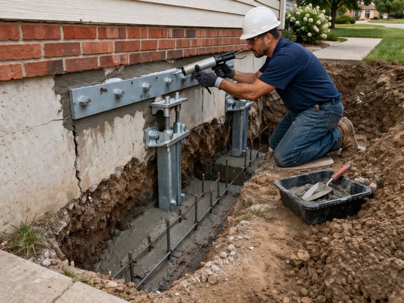 Sinking Foundation Repair in Berlin, CT